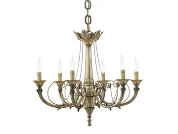 GINEVRA 858/6 - Antique Brass chandelier by Possoni Illuminazione - view 2